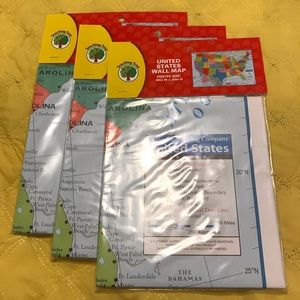 School. Teaching Tree. 3 United States Wall Maps.